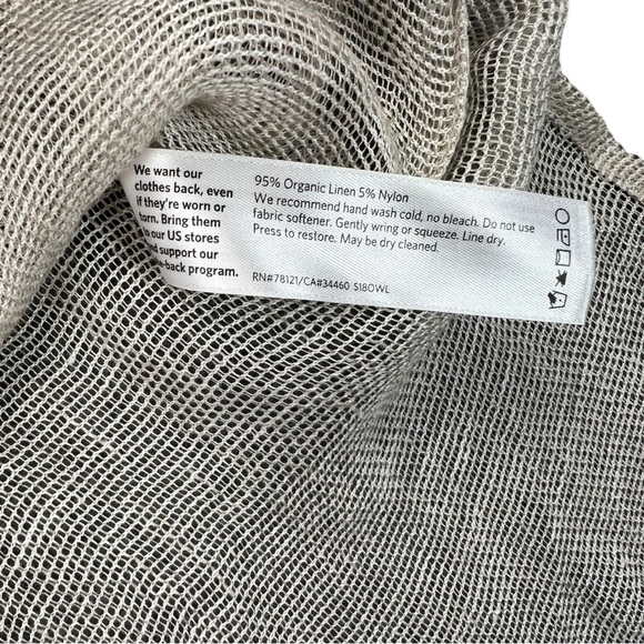 Eileen Fisher Organic Linen Mesh Boat-Neck Tunic In Size XS - Picture 4 of 6